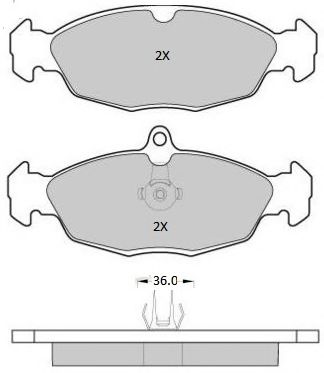 set placute frana,frana disc