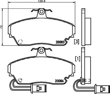 set placute frana,frana disc