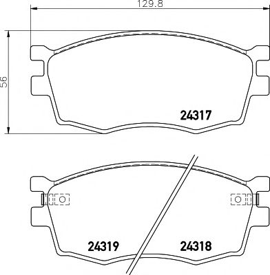 set placute frana,frana disc