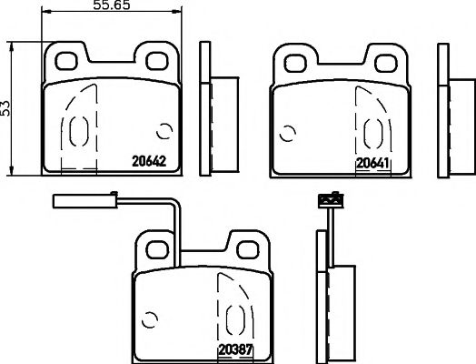 set placute frana,frana disc