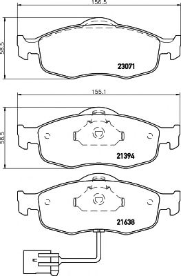 set placute frana,frana disc