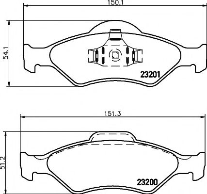 set placute frana,frana disc