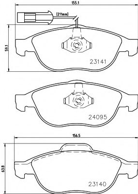 set placute frana,frana disc