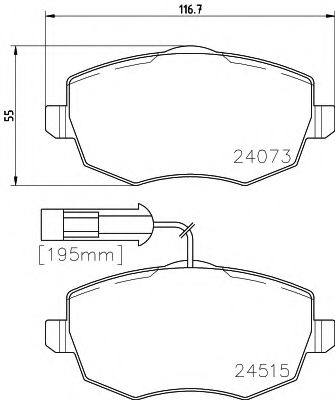 set placute frana,frana disc