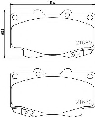 set placute frana,frana disc