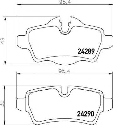 set placute frana,frana disc