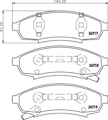 set placute frana,frana disc