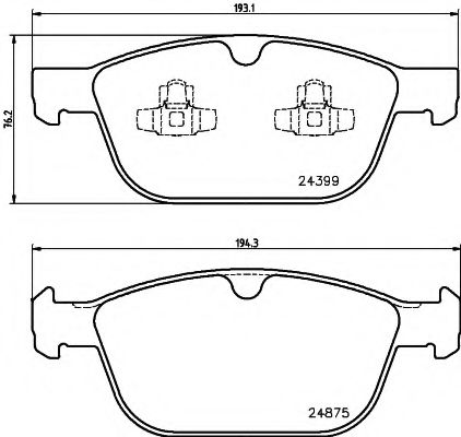 set placute frana,frana disc