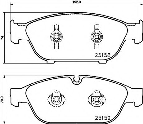 set placute frana,frana disc