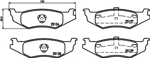 set placute frana,frana disc