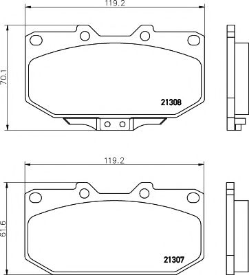 set placute frana,frana disc