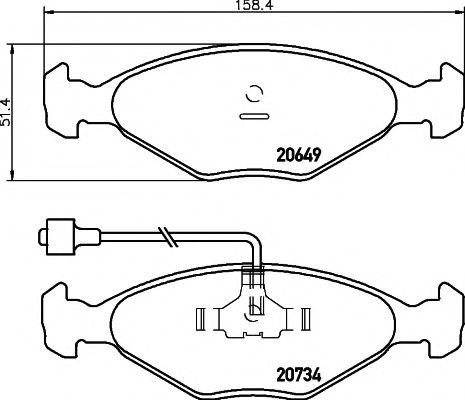 set placute frana,frana disc