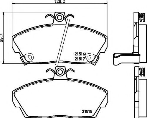 set placute frana,frana disc