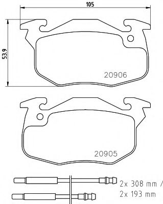 set placute frana,frana disc