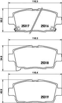 set placute frana,frana disc