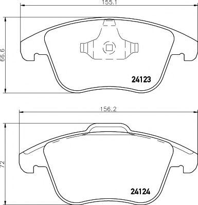 set placute frana,frana disc