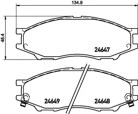 set placute frana,frana disc