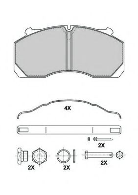 set placute frana,frana disc