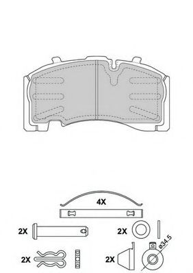 set placute frana,frana disc