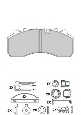 set placute frana,frana disc