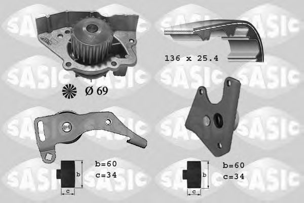 Set pompa apa + curea dintata