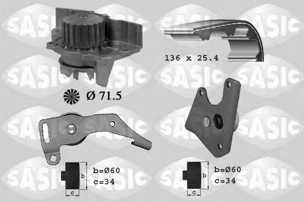 Set pompa apa + curea dintata