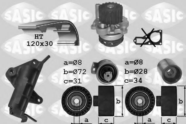 Set pompa apa + curea dintata