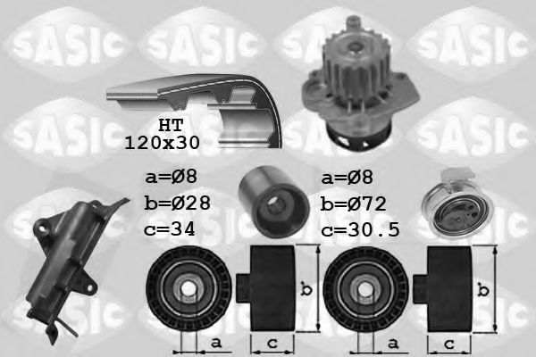Set pompa apa + curea dintata