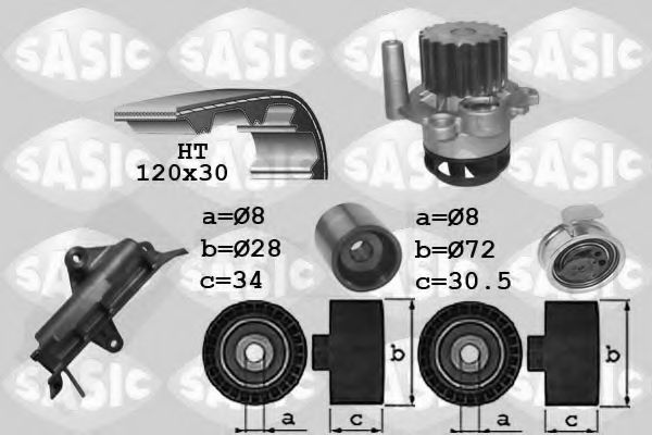 Set pompa apa + curea dintata