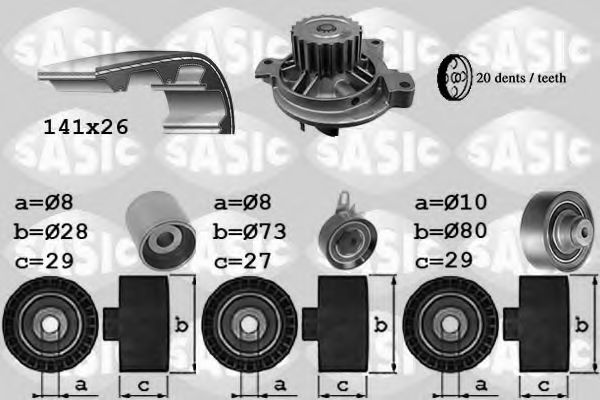 Set pompa apa + curea dintata