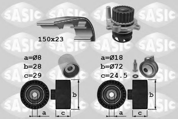 Set pompa apa + curea dintata