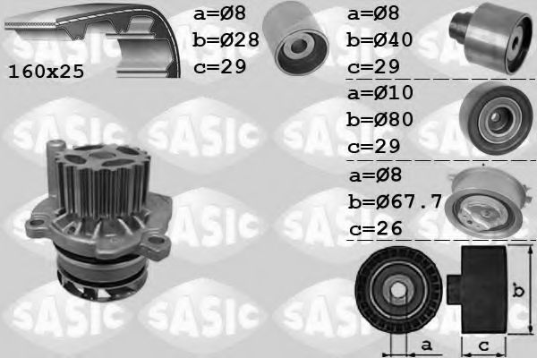 Set pompa apa + curea dintata