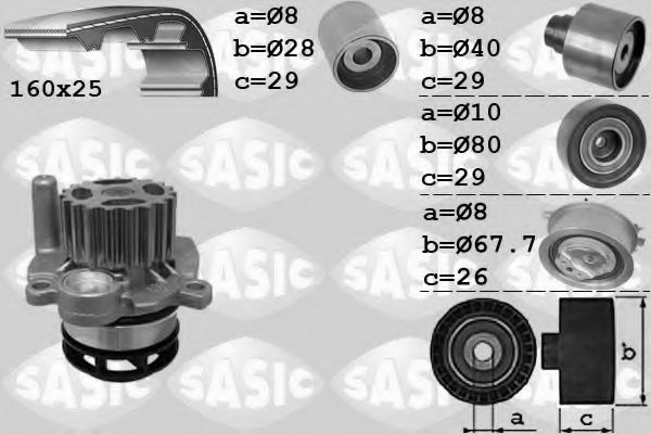 Set pompa apa + curea dintata