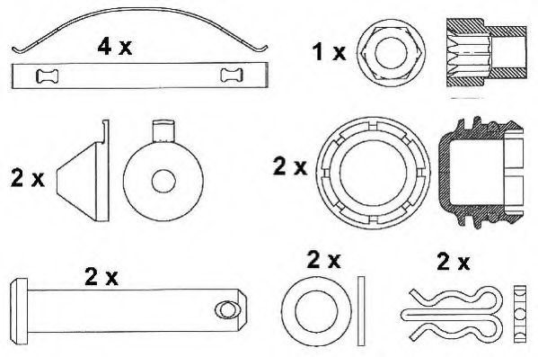 set placute frana,frana disc