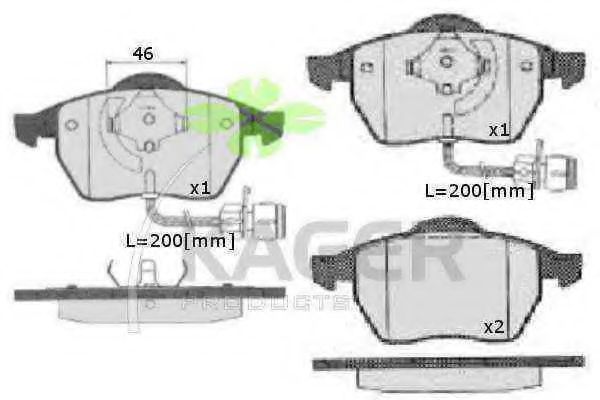 set placute frana,frana disc