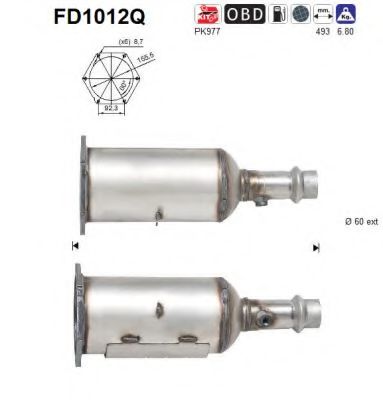 Filtru funingine/particule, sist.de esapament