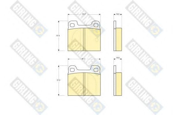 set placute frana,frana disc