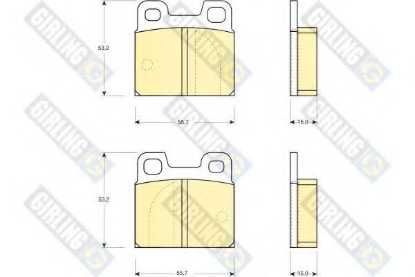 set placute frana,frana disc