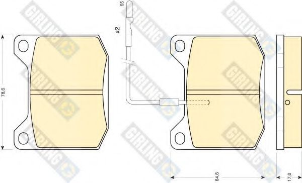 set placute frana,frana disc