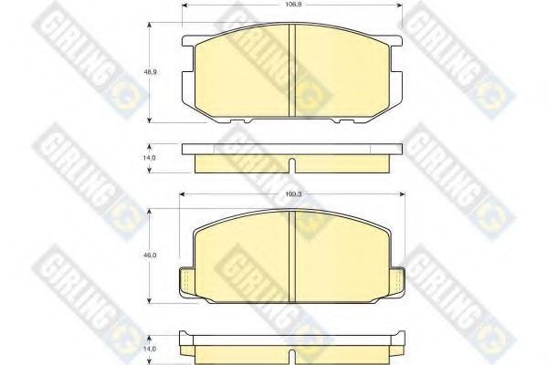 set placute frana,frana disc