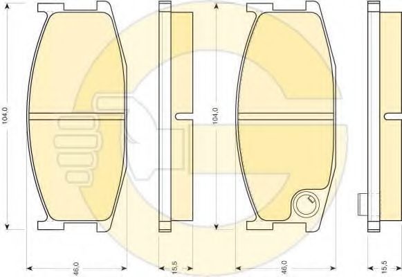 set placute frana,frana disc