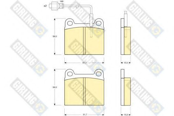 set placute frana,frana disc