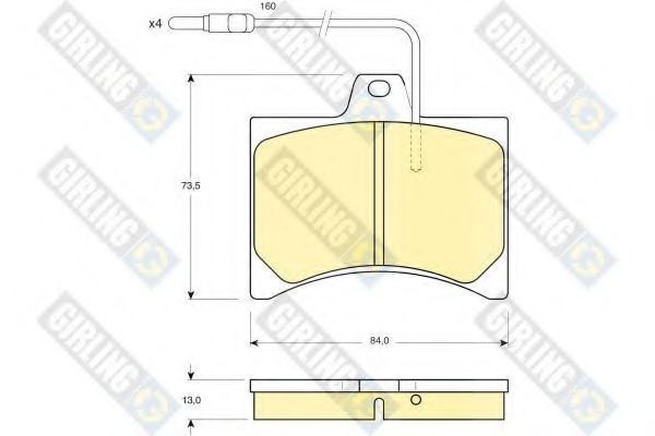 set placute frana,frana disc