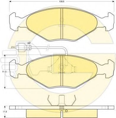 set placute frana,frana disc