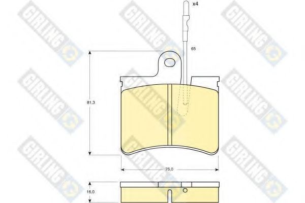 set placute frana,frana disc