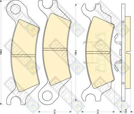 set placute frana,frana disc