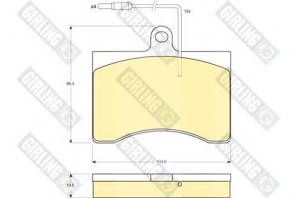 set placute frana,frana disc