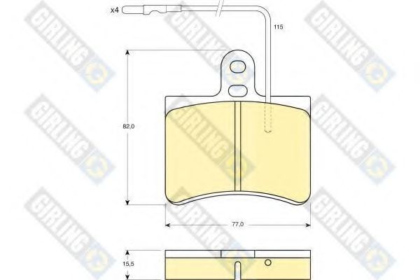 set placute frana,frana disc