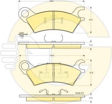 set placute frana,frana disc