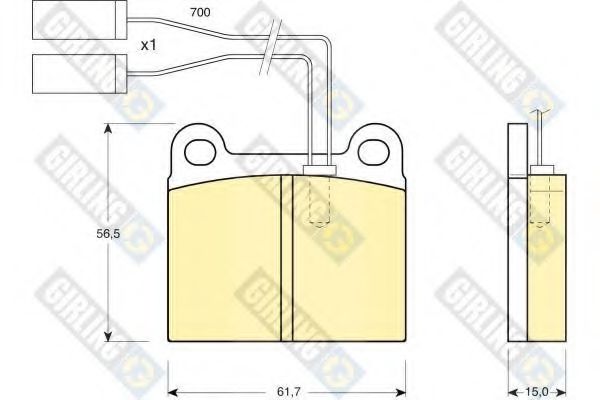 set placute frana,frana disc